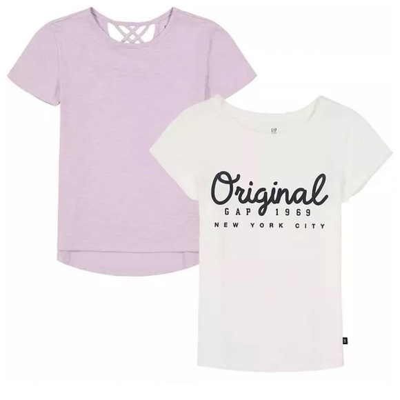 Gap Girls T shirts 2 packages of 2 shirts in each package. - Picture 2 of 4